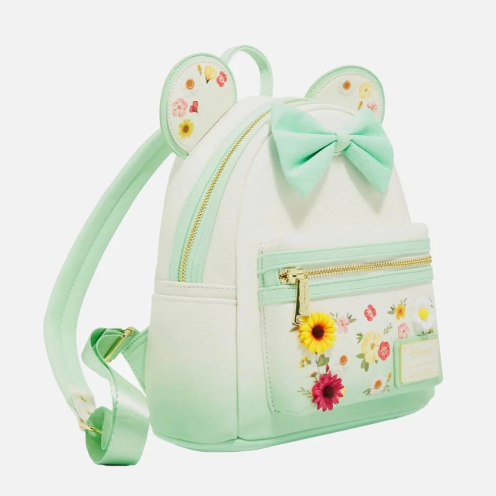 Loungefly Disney Minnie Mouse Pressed Flower Bow Mini Backpack